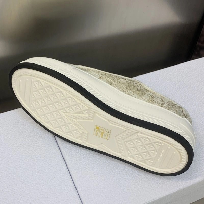 Walk'N'Dior Platform Sneakers Unisex Jardin d'Hiver Motif Canvas Gold - Image 4