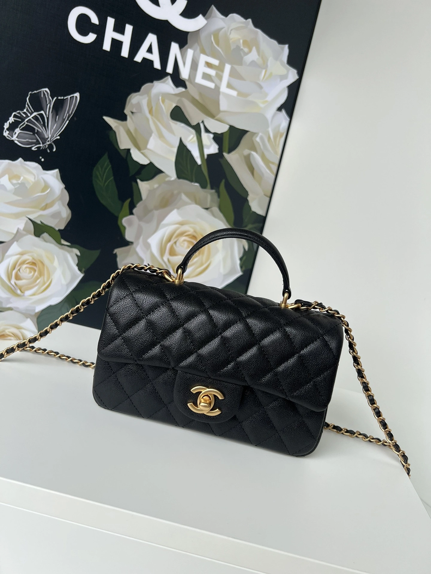 CHANEL FLAP BAG WITH TOP HANDLE-20*12*6cm HighQuality 896